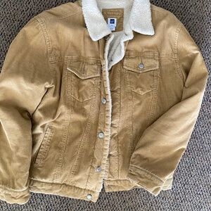 Gap corduroy light brown trucker jacket   L